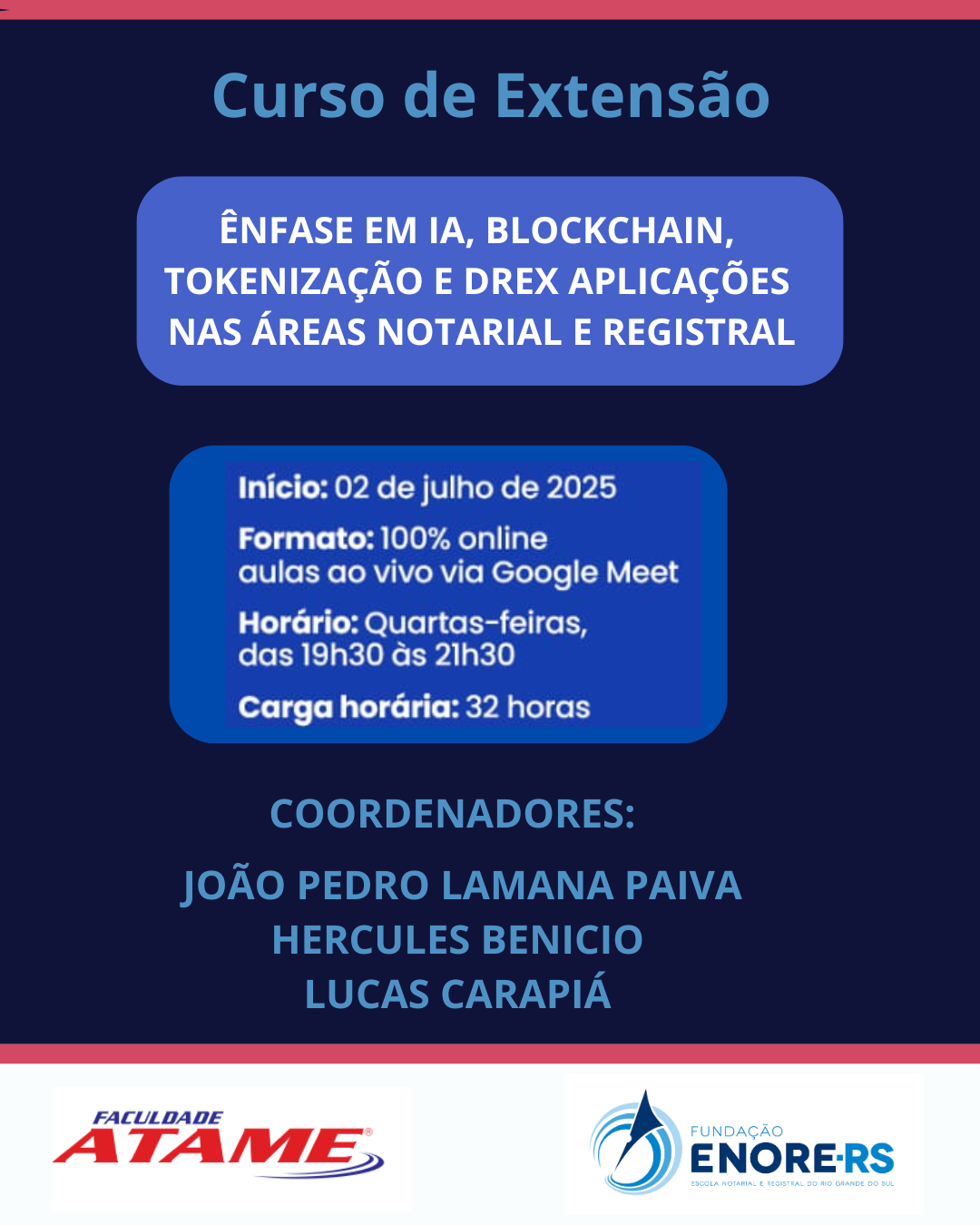 EXTENSÃO - Ênfase em IA, Blockchain, Tokenização e Drex Aplicações  nas áreas Notarial e Registral